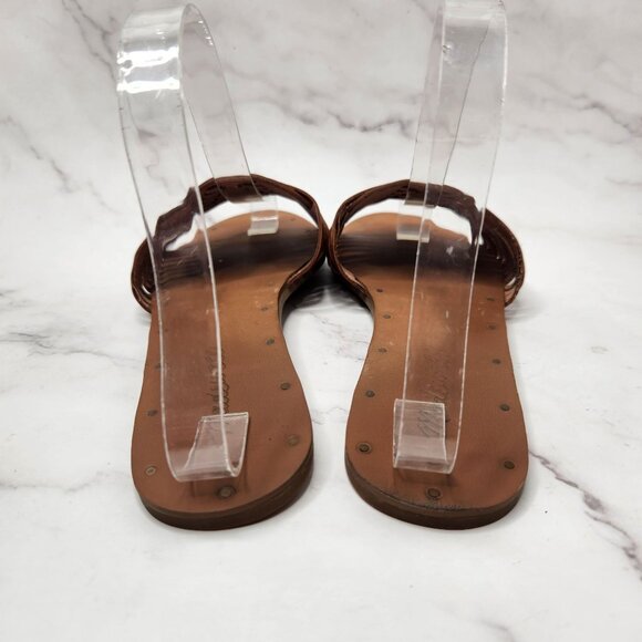 Madewell Willa Huarache Slide Sandals Brown Leather Women's 8 - Picture 4 of 6